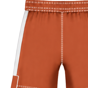 Rust <b>Orange</b> White Rugby <b>Shorts</b> Elastic Waist Drawstring Athletic Performance Training Match Team Sportswear Lightweight Rugby - Product Image 4