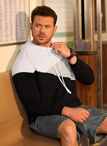 เสื้อฮู้ดผู้ชายผ้าโพลีเอสเตอร์ผสมคอตตอน พิมพ์โลโก้ตามสั่ง ผลิตจากโรงงานโดยตรง เสื้อสเวตเชิ้ตผ้าฟลีซลำลองแฟชั่น มีฮู้ด สีพื้น - Product Image 6