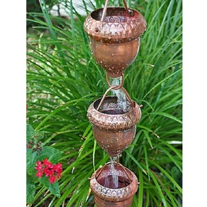 Luxury Copper <b>Black</b> Handmade Rain Chain for Home Garden Hanging Decor Artistic Outdoor Water Guide Adding Style to Yard Balcony - Product Image 4