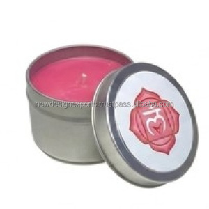Premium Grounding Ritual Candle – Metallic Silver Tin with Root Chakra Symbol - Product Image 6