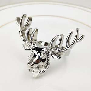 Juego de Anillos de Servilleta de Metal de Lujo para Mesa de Comedor, Uso en Campamentos, Duraderos, Ecológicos, Reutilizables, Elegantes, Acabado Dorado y Plateado, Personalizables - Product Image 2