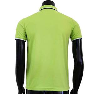 เสื้อโปโลแขนสั้นสีเขียวมะนาวสำหรับผู้ชาย สีพื้นเรียบง่าย ดีไซน์กระเป๋าซิป ทรงปกติ แบบถัก - Product Image 4