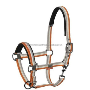 Correa de nailon de doble grosor, Halter de caballo de nailon hecho a mano colorido, diseño personalizado, Halter de carreras de nailon y cuerdas de plomo a juego - Product Image 6
