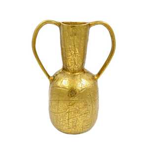 Vase à fleurs moderne en aluminium doré, fait main, léger, centre de table, décoration pour mariage, baptême, accent décoratif pour la maison - Product Image 3