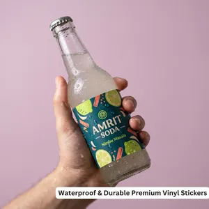 Custom Waterproof <b>Vinyl</b> Self <b>Adhesive</b> Scallop Stickers with UV Printing for Packaging & Gift Labels - Product Image 6