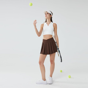 Jupes de tennis pour femmes les plus vendues, couleur personnalisable, respirantes, anti-humidité, séchage rapide, taille haute, jupes de sport - Product Image 4