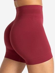 กางเกงขาสั้นเอวสูงทรงบิกเกอร์ผ้าคอตตอนผสมสแปนเด็กซ์สำหรับผู้หญิง แบบไร้ตะเข็บ ยกกระชับสะโพก สั่งผลิตได้ตามต้องการ ขายส่ง - Product Image 4