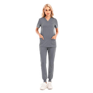Uniformes Médicos Personalizados, Uniformes de Hospital, Uniformes de Enfermería, Top de Manga Corta, Pantalones Deportivos, Traje de Enfermería, Ropa de Spa, Ajuste Elástico y Delgado - Product Image 6