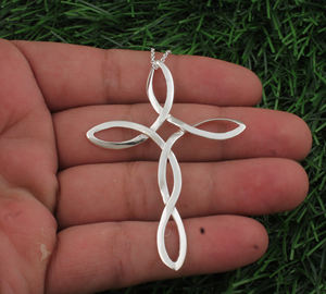 925 Sterling Silver Vintage Platinum Plated Pendant for Unisex Geometric Silver <b>Charm</b> Wholesale Jewelry Necklace - Product Image 3