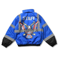Veste coupe-vent réfléchissante Eagle pour le personnel diplomatique, style safari |   Veste à capuche imperméable, écologique, respirante, avec doublure en toile de polyester