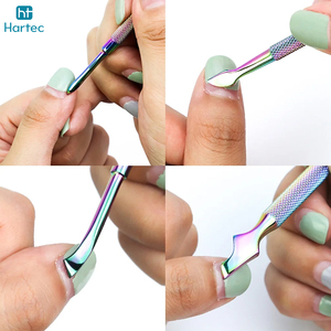 Outil professionnel double embout en acier inoxydable pour retirer le vernis gel, repousse-cuticules, fournitures de manucure et nail art, logo personnalisé, vente en gros - Product Image 5