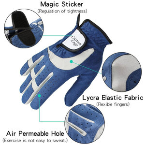 Guantes de Golf de Cuero para Hombre, Diseño Personalizado al por Mayor, Fibra Suave, Transpirables, Antideslizantes, Color Personalizado, para Mano Izquierda o Derecha - Product Image 5