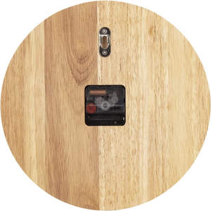 Horloge murale ronde vintage silencieuse en bois avec affichage à aiguille 3D fonction de lecture facile pour le salon solide sans cadre United Trade World - Product Image 3