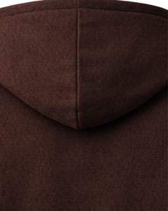 Sudadera con capucha marrón minimalista con logo de pedrería, extragrande, de forro polar grueso, con bolsillo canguro, personalizada, estilo streetwear, de fabricante - Product Image 6