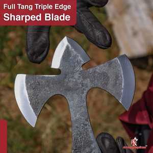 Hacha Vikinga de Acero Hecha a Mano de Alta Calidad, Venta Directa de Fábrica, para Uso en Campamentos al Aire Libre, Hachas Vikingas Tácticas y de Supervivencia - Product Image 4