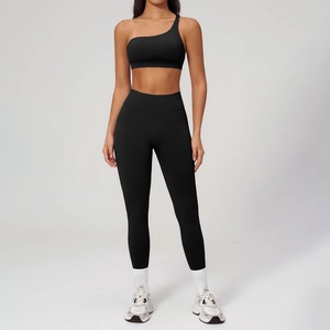 Ensemble de leggings de yoga sans couture à séchage rapide et haute élasticité pour femmes, 2 pièces, respirant, vêtements de sport, soutien-gorge de sport, fitness - Product Image 4