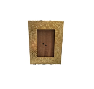 Rectangle Metal Photo <b>Frame</b> <b>Gold</b> Finish Beaded Texture Durable Design - Product Image 4