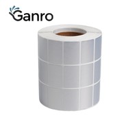 Étiquettes autocollantes en PET/PVC argentées mates imperméables, étiquettes d'impression de codes-barres, transfert thermique, étiquette brillante en polyester