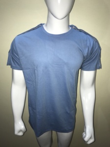 Medical Use Shoulder Surgery Recovery Rehab <b>Shirt</b> Button Placket Short Sleeve Regular Fit Solid Jersey Fabric 220 Men's T-<b>Shirt</b> - Product Image 2