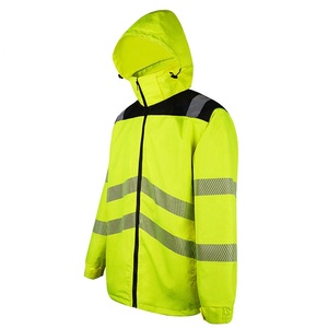 Veste en polaire orange fluorescente TriPro Sports haute visibilité ANSI/EN ISO Classe 2 avec logo LED clignotant pour la sécurité sur les chantiers de construction - Product Image 3