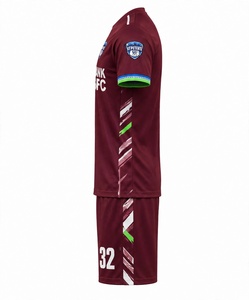 Ensemble d'uniformes de football marron respirant à séchage rapide, maillot de football à manches courtes, vêtements de sport d'entraînement pour hommes, kit de club personnalisé avec logo - Product Image 5