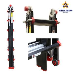 บันไดอลูมิเนียมแบบยืดหดได้ 4 ตอน รุ่น EN131 แข็งแรง ทนทาน รูปทรงตัวไอ พับเก็บได้ พกพาสะดวก รุ่น NVLB-44 VIETLADDERS 1 - Product Image 3