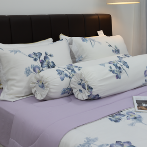 Juego de funda nórdica de poliéster de microfibra con patrón sólido agradable a la piel y cómodo con técnica de costura - Product Image 1