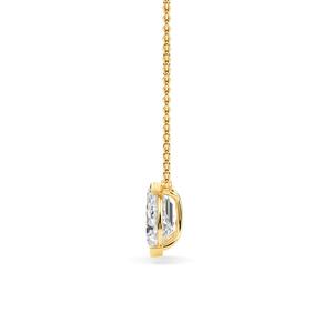 Charming 3.08 CTW Pear Cut Lab Grown Diamond Pendant <b>Set</b> 14K Yellow Gold Fine <b>Jewelry</b> Anniversary Gift For <b>Women</b> - Product Image 4