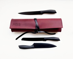 Sac de rangement pour couteaux de cuisine, organisateur d'outils de barbecue robuste sac de couteaux en cuir rouleau de couteaux de Chef LKR-0059 - Product Image 1