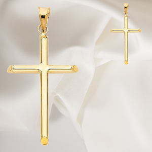 18K <b>Gold</b> Plated Latin <b>Cross</b> Pendant Fancy Fashion Jewelry for Everyday Wear Custom Packaging Logo Religious Christian Gift - Product Image 6