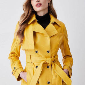 Abrigo Largo de Invierno para Mujer, Personalizable, Impermeable, Cortavientos, con Doble Botonadura, Forro de Poliéster, Tejido, Elegante - Product Image 6
