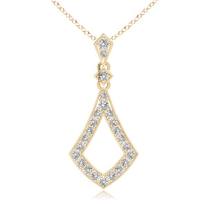 Pendentif Goutte en Diamant de Laboratoire Forme Cerf-volant Géométrique pour Femme, Or 10K 14K 18K, Argent 925 935, Cadeau de Mariage, Bijoux Fins Modernes - Product Image 3