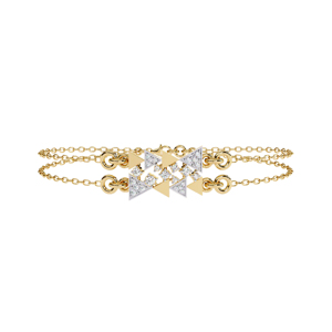 Pulsera de Diamantes Geométricos con Cadena de Eslabones, Joyería de Lujo para Mujer, Corte Triangular, Engaste de Puntas, Uso Diario - Product Image 2