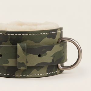 Sangle de cheville en cuir camouflage pour haltérophilie, avec boucle en D pour machine à câble, idéale pour la gym et l'exercice - Product Image 6