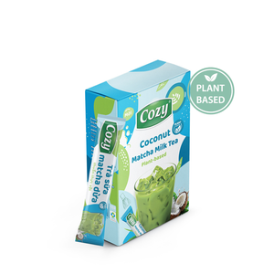 Té Negro en Polvo Soluble en Agua a Precio Competitivo, 15g x 18 Sobres, Empaque en Caja de Té, Té con Leche de Coco y Matcha - Product Image 1