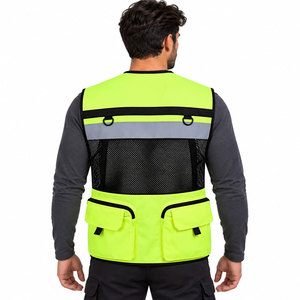 Chaleco de Seguridad Reflectante Personalizado para Hombre, Chaleco de Trabajo Amarillo de Alta Visibilidad para Construcción, Chaleco de Seguridad - Product Image 3