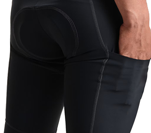 Cuissard de cyclisme ajusté pour homme, noir et blanc, en Spandex et Nylon, anti-humidité, longueur courte - Product Image 6