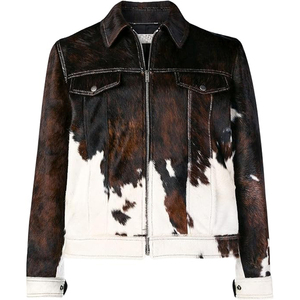 Chaqueta de Cuero Vacuno Estilo Bomber para Hombre, Diseño Clásico de Motociclista, Cierre Asimétrico, Casual, Personalizable - Product Image 1