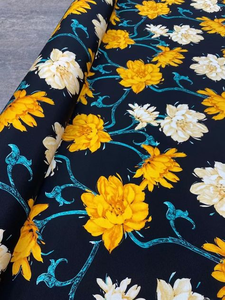 Premium Digital Printed Polyester Fabric Manufacturer Soft Fashion Textile for Apparel Garments and Designer Wear - Product Image 2