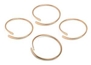 Bracelet manchette artisanal en cuivre pur, finition plate, bijou de guérison en cuivre massif pour femmes et hommes, plaqué OEM. - Product Image 4