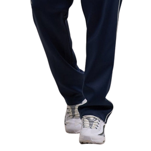 Ensemble de survêtement décontracté bleu marine pour homme avec fermeture éclair intégrale, idéal pour la gym, le sport, le streetwear et les activités hivernales - Product Image 6