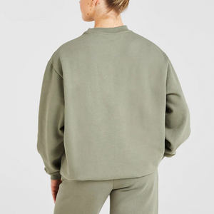 Sweat-shirt unisexe à col rond en molleton gaufré 3D personnalisé pour femme, vente en gros - Product Image 6