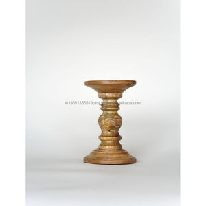Vente en gros de pilier de bougie en bois de manguier ou bougeoirs lanternes et bocaux décoratifs de table pour Noël avec la meilleure qualité - Product Image 5