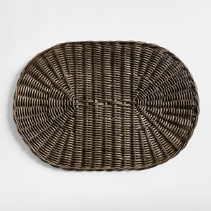 Oval <b>rattan</b> placemats handmade placemat for <b>dining</b> <b>table</b> decoration wholesale natural weave trivets - Product Image 1