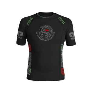 Manga corta Gráfico completo Grappling Recortado Gimnasio Natación Lucha JiuJitsu Etiqueta privada Rash Guard Reino Unido - Product Image 3