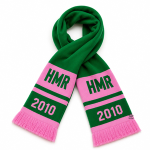 Alpha | Kapa | Alpha Heritage Masonic Regalia Greek Embroidery Women Custom Scarf Sorority Fraternity Green Pink <b>Acrylic</b> Scarf - Product Image 3