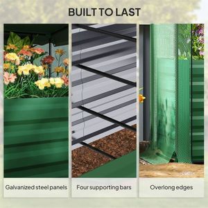 Jardinière en acier galvanisé pour clôture de jardin - Product Image 5