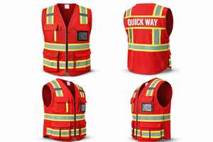 Chaleco de Seguridad Reflectante con Logotipo Personalizado, Impermeable, con Luz LED Intermitente, 100% Poliéster, Alta Visibilidad para Hombre - Product Image 5