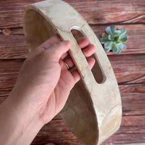 <b>Top</b> Selling Luxury Mother of <b>Pearl</b> MOP Tray with Natural Shell Inlay for Decorative Serving and Premium Home Interior for Sale - Product Image 5