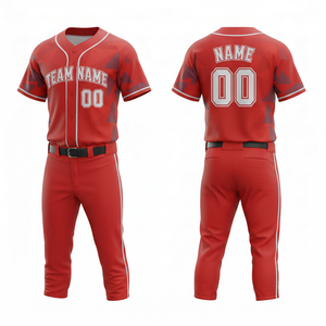 Ensemble d'uniformes de baseball personnalisés, maillot et pantalon en sublimation, polyester respirant, vêtements d'entraînement et de match pour équipe, prix bas, OEM - Product Image 6
